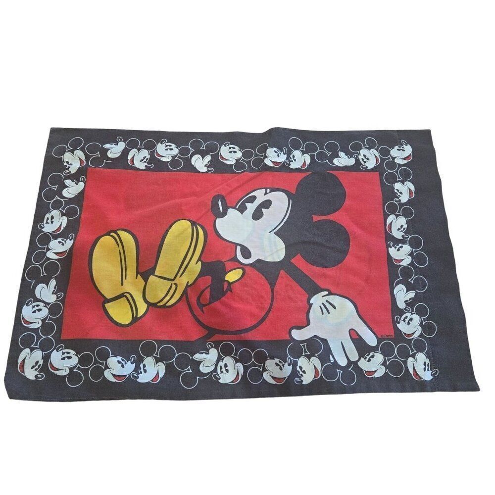 Vintage 90s Walt Disney Mickey Mouse Standard Pillowcase